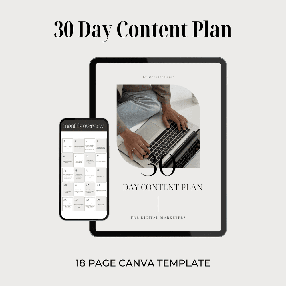 30 Day Content Plan