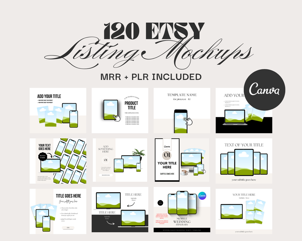 120 Etsy Listing Photo Mockups