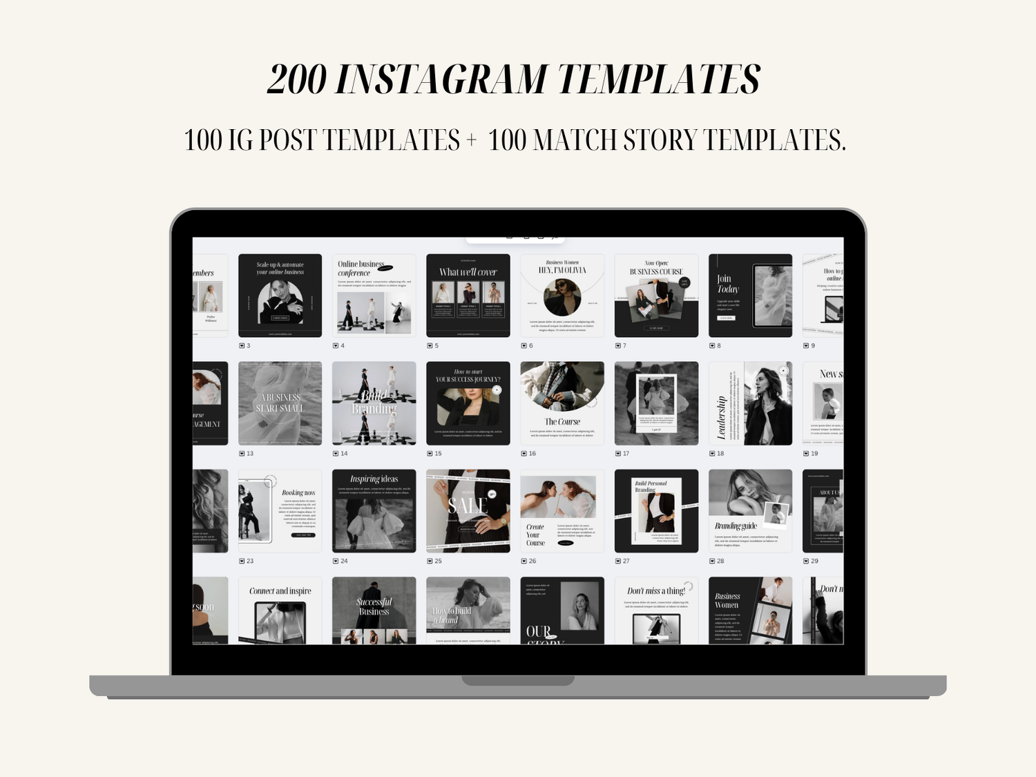 200 INSTAGRAM TEMPLATES W/ MRR + PLR